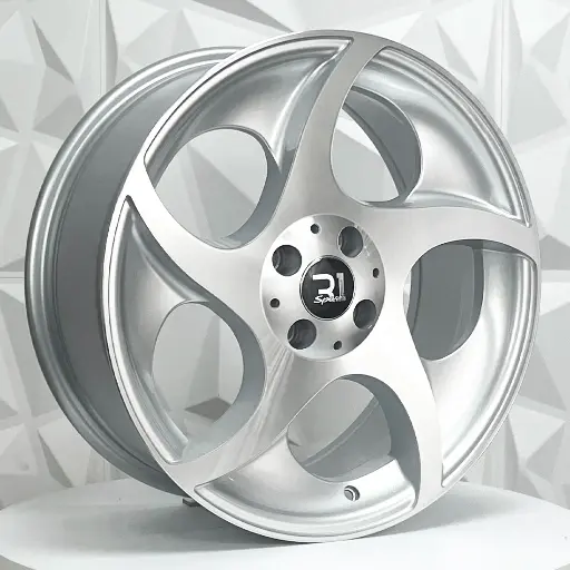 Rin 186557 RIN 18X8.5 5-112 R1 SPORT X090 SILVER MACHINE FACE ET45 CB73.1 5-112 con barrenación 5-112
