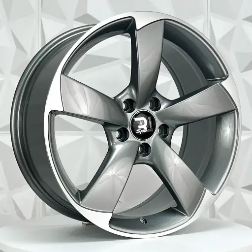 Rin 186558 RIN 18X8 5-112 R1 SPORT 5069 GUNMETAL MACHINE LIP ET45 CB66.6 5-112 con barrenación 5-112