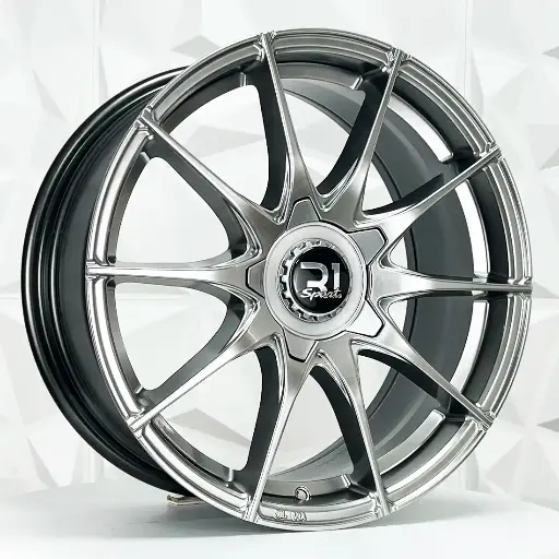 Rin 188555 RIN 18X8 5-100 R1 SPORT SWOH04 HYPER BLACK ET38 CB73.1 5-100 con barrenación 5-100