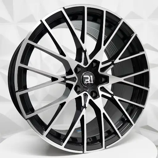 Rin 190013 F19X8.5 R19X9.5 5-120 T1216 BLACK MACHINE FACE ET35/40 CB72.6 5-120 con barrenación 5-120