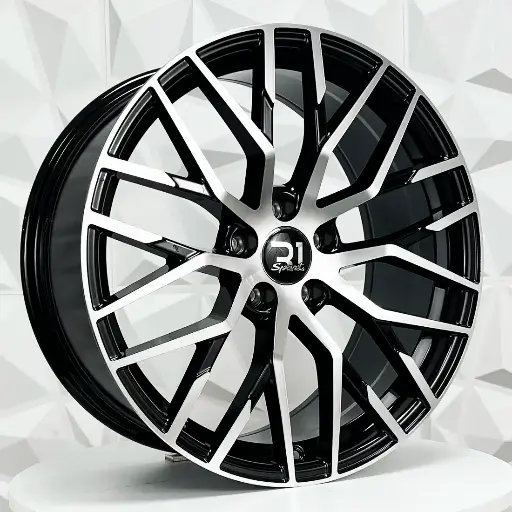 Rin 190521 RIN 19X8.5 5-112 R1 SPORT F9761 BLACK MACHINE FACE ET42 CB66.56 5-112 con barrenación 5-112