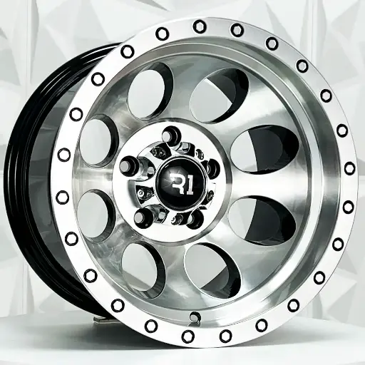 Rin 154604 RIN 15X10 5-127 R1 SPORT QC812 BLACK MACHINE FACE MACHINE LIP ET-44 CB83.1 5-127 con barrenación 5-127