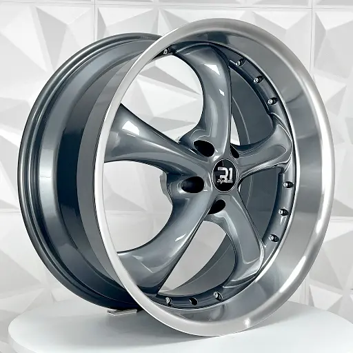 Rin 201212 F20X8.5 R20X10 5-114.3 A5061 GUNMETAL MI CHROME RIVETS ET15/20 CB73.1 5-114.3 con barrenación 5-114.3