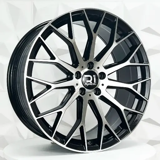 Rin 195523 RIN 19X9.5 5-112 R1 SPORT FBX151 BLACK MACHINE FACE ET45 CB66.56 5-112 con barrenación 5-112
