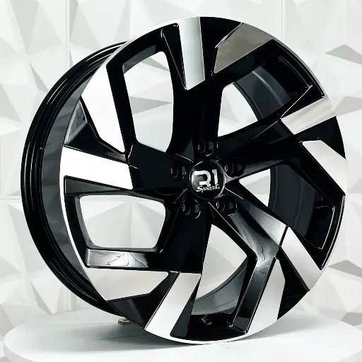 Rin 195530 RIN 19X8 5-112 R1 SPORT FBX230 BLACK MACHINE FACE ET34 CB57.1 5-112 con barrenación 5-112