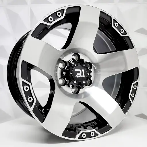 Rin 151213 RIN 15X8 6-114.3 R1 SPORT 55295 BLACK MACHINE FACE ET0 CB83 6-114.3 con barrenación 6-114.3