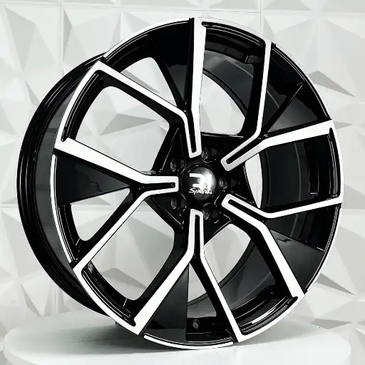 Rin 198566 RIN 19X8.5 5-112 R1 SPORT VH2044 BLACK MACHINE FACE ET38 CB57.1 5-112 con barrenación 5-112