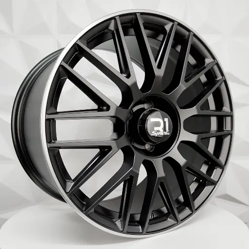 Rin 198574 F19X8.5 R19X9.5 5-112 H932F MATT BLACK MACHINE LIP ET38/43 CB66.56 5-112 con barrenación 5-112