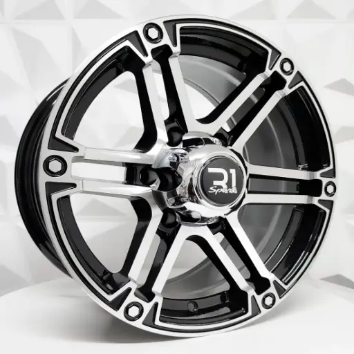 160513 RIN 16X8 6-114.3 R1 SPORT 6975 MACHINE BLACK ET0 CB84 6-114.3