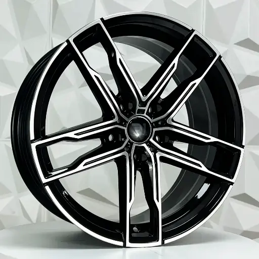 Rin FF197504 F19X8.5 R19X9.5 5-120 ULF-R23 BLACK MACHINE FACE ET38/30 CB72.56 5-120 con barrenación 5-120