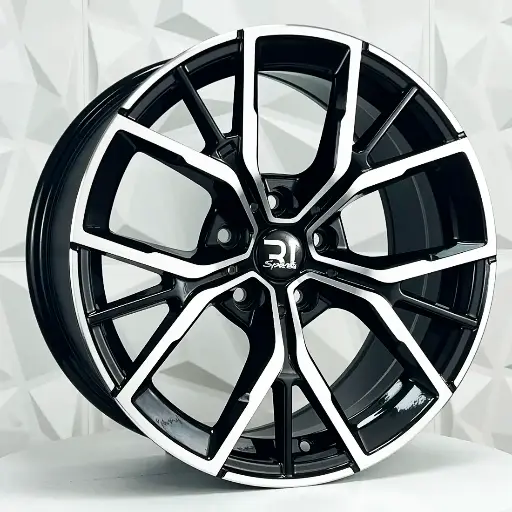 Rin FF198594 F19X8 R19X9 5-120 H3010F BLACK MACHINE FACE ET30/44 CB72.56 5-120 con barrenación 5-120