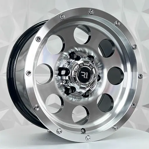 Rin 164600 RIN 16X8 6-139.7 R1 SPORT QC812 BLACK MACHINE FACE MACHINE LIP ET-10 CB110 4-114.3 con barrenación 4-114.3