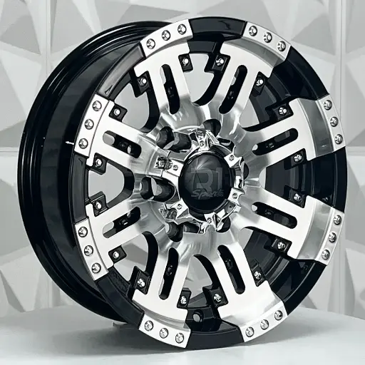 Rin 157624 RIN 15X7 6-139.7 R1 SPORT JCW269 BLACK MACHINE FACE ET-2 CB108.2 6-139.7 con barrenación 6-139.7