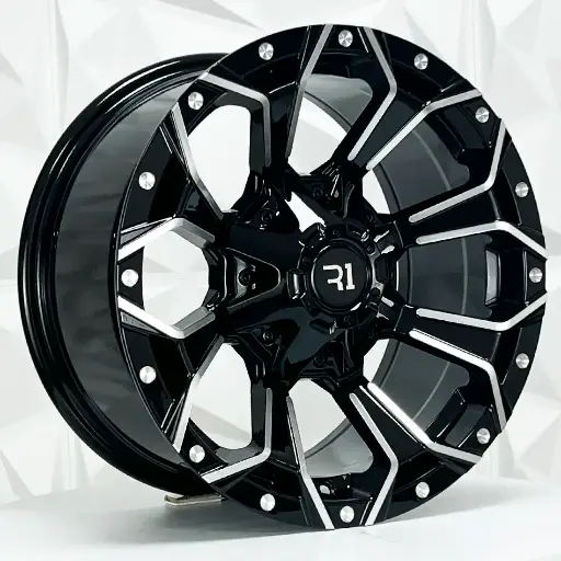 164548 RIN 16X8 6-114.3 R1 SPORT QC827 FU BLACK MILLING ET10 CB66.1 6-114.3