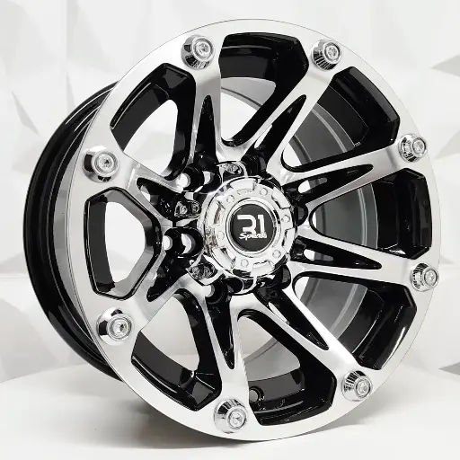 154921 RIN 15X8 6-139.7 R1 SPORT QC815 BLACK MACHINE FACE ET-10 CB110 6-139.7