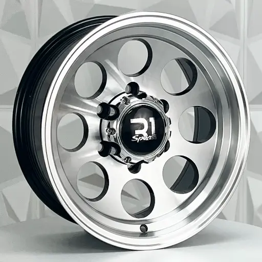 Rin 156770 RIN 15X8 5-127 R1 SPORT 1072 BLACK MACHINE FACE MACHINE LIP ET-15 CB83 5-127 con barrenación 5-127