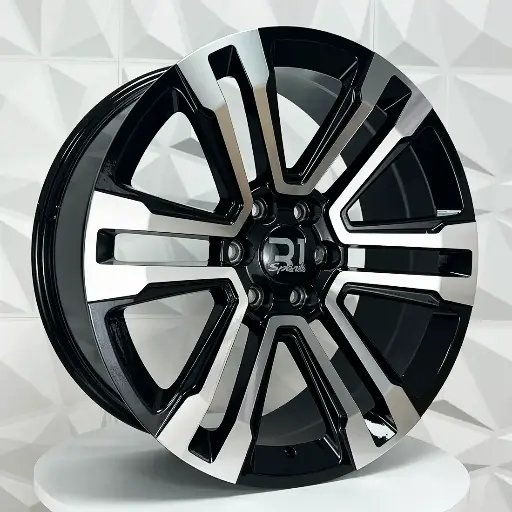 200573 RIN 20X9 6-139.7 R1 SPORT FA668 BLACK MACHINE FACE ET24 CB78.1 6-139.7