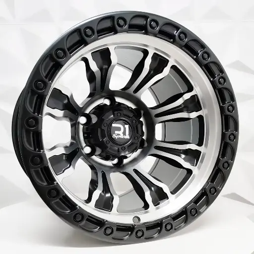 Rin 156773 RIN 15X10 6-139.7 R1 SPORT X015 MATE BLACK MACHINE FACE ET-44 CB108 6-139.7 con barrenación 6-139.7