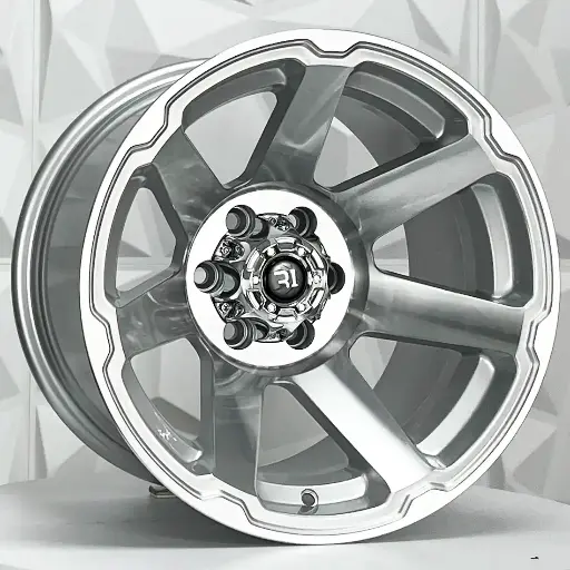 154869 RIN 15X10 5-139.7 R1 SPORT QC1856 SILVER MACHINE FACE MACHINE LIP ET-44 CB110 5-139.7