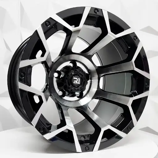 Rin 156775 RIN 15X10 5-127 R1 SPORT X077 BLACK MACHINE FACE ET-44 CB83 5-127 con barrenación 5-127
