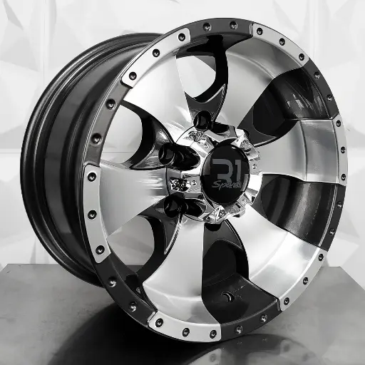 Rin 157542 RIN 15X7 5-114.3 R1 SPORT JA195 GUNMETAL MACHINE FACE ET-2 CB83.6 5-114.3 con barrenación 5-114.3
