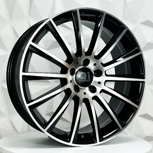 Rin 201505 F20X8.5 R20X9.5 5-112 DX300 BLACK MACHINE FACE ET43/45 CB66.6 5-112 con barrenación 5-112