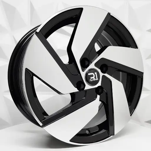 176643 RIN 17X7.5 5-100 R1 SPORT X070 BLACK MACHINE FACE ET35 CB73.1 5-100