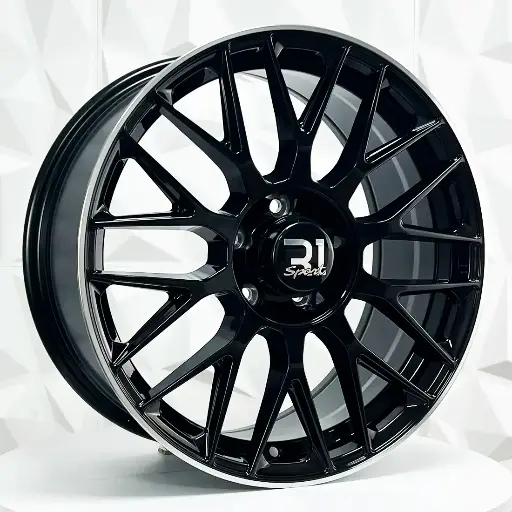 Rin 201509 F20X8.5 R20X9.5 5-112 XF013 MACHINE BLACK LIP ET38/43 CB66.45 5-112 con barrenación 5-112