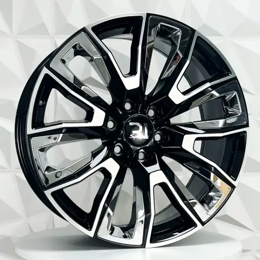 Rin FF208566 RIN 20X9 6-139.7 R1 SPORT TYH081 BLACK MF INSERT CHROME ET28 CB78.1 6-139.7 con barrenación 6-139.7