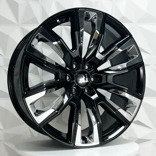 FF208566 RIN 20X9 6-139.7 R1 SPORT TYH081 BLACK MF INSERT CHROME ET28 CB78.1 6-139.7