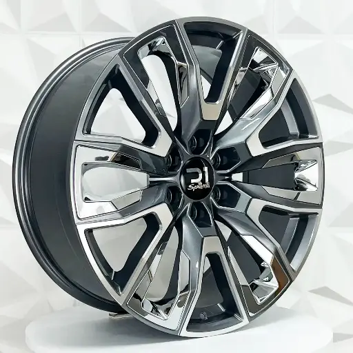 FF208565 RIN 20X9 6-139.7 R1 SPORT TYH081 GUNMETAL MF INSERT CHROME ET28 CB78.1 6-139.7