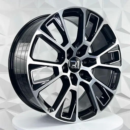 FF229351 RIN 22X9 6-139.7 R1 SPORT FF7058 BLACK MACHINE FACE ET28 CB78.1 6-139.7