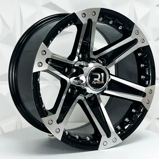 Rin 160068 RIN 16X8 5-127 R1 SPORT 961 BLACK MACHINE FACE ET0 CB83 5-127 con barrenación 5-127