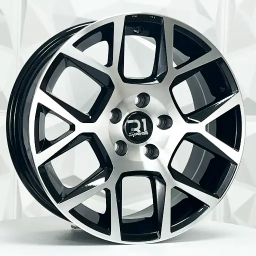 Rin 150087 RIN 15X6.5 4-100 R1 SPORT 557 MACHINE BLACK ET35 CB73.1 5-100 con barrenación 5-100