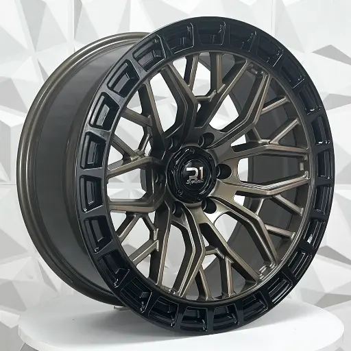 Rin 204533 RIN 20X9 6-139.7 R1 SPORT QC2042 BRONZE+BLACK LIP ET0 CB106.1 6-139.7 con barrenación 6-139.7