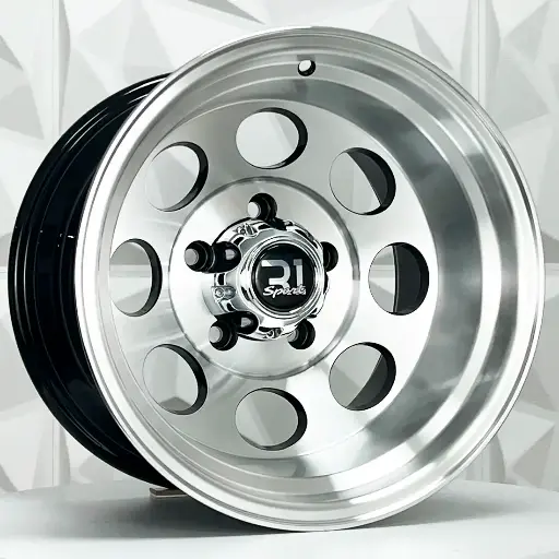 150251 RIN 15X10 5-114.3 R1 SPORT 10674 BLACK MACHINE FACE MI ET-44 CB83 5-114.3