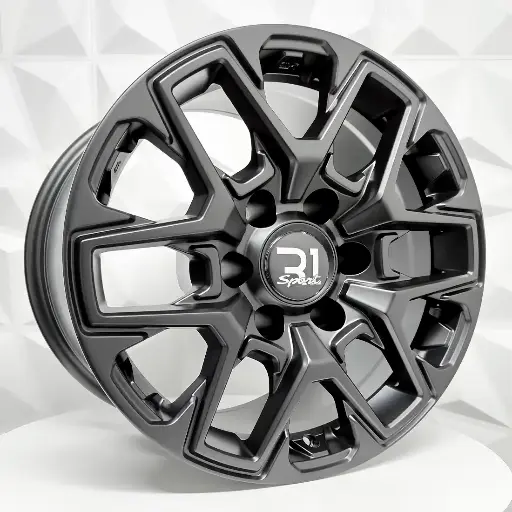 Rin 204540 RIN 20X9 6-139.7 R1 SPORT QC2032 MATT BLACK ET15 CB106.1 6-139.7 con barrenación 6-139.7