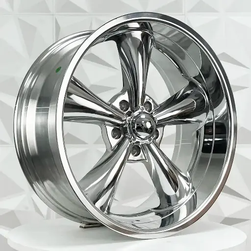 Rin 205518 F20X8.5 R20X10 5-127 R1-1 FULL POLISH ET0 CB78.3 5-127 con barrenación 5-127