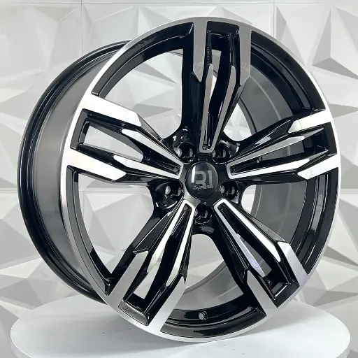 209522 F20X8.5 R20X10 5-120 1050 MACHINE BLACK ET35 CB74.1 5-120