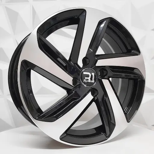 156671 RIN 15X6.5 5-100 R1 SPORT 5233 BLACK MACHINE FACE ET35 CB73.1 5-100