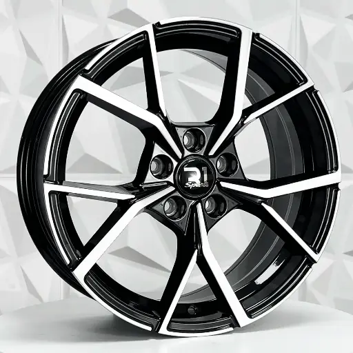 188615 RIN 18X8 5-112 R1 SPORT H3112F MACHINE BLACK ET35 CB57.1 5-112