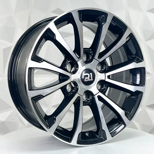 178562 RIN 17X7.5 6-139.7 R1 SPORT H824F MACHINE BLACK ET25 CB106.1 6-139.7