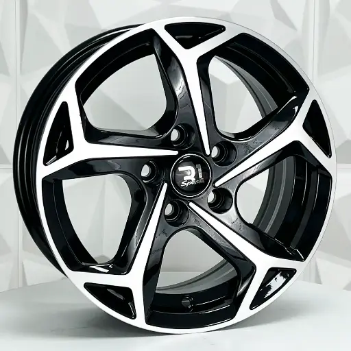 166571 RIN 16X6.5 5-112 R1 SPORT 5216 BLACK MACHINE FACE ET40 CB57.1 5-112