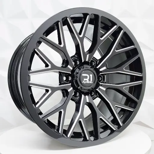 208607 RIN 20X9 6-139.7 R1 SPORT 634 BLACK+MILLING ET15 CB110 6-139.7