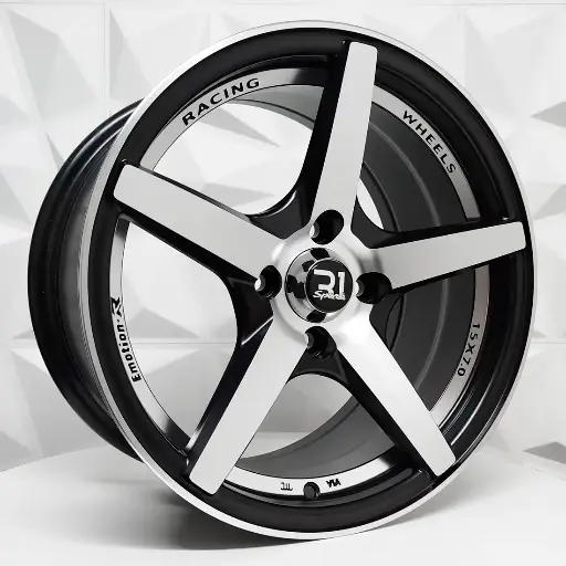 168541 RIN 16X7 5-114.3 R1 SPORT RGW8808 BLACK MF UNDERCUT ET30 CB73.1 5-114.3