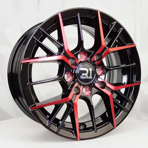 138544 RIN 13X5.5 4-100/114.3 R1 SPORT RGW05 MACHINE BLACK+FACE RED ET35 CB73.1 4-100