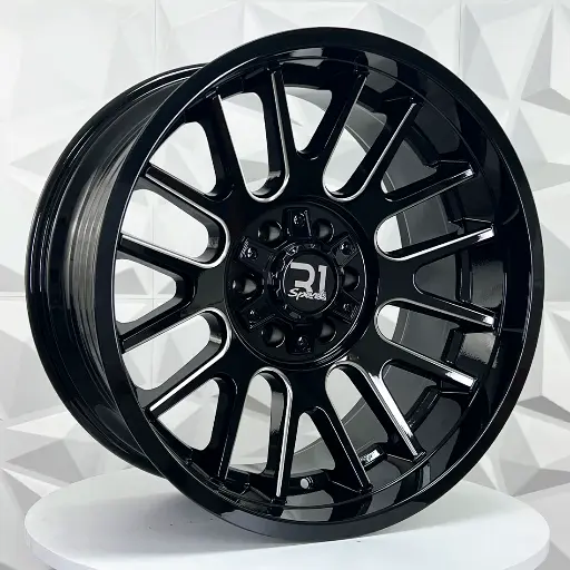 206733 RIN 20X10 6-135/139.7 R1 SPORT 895 GLOSS BLACK MILLING ET-18 CB106 6-135