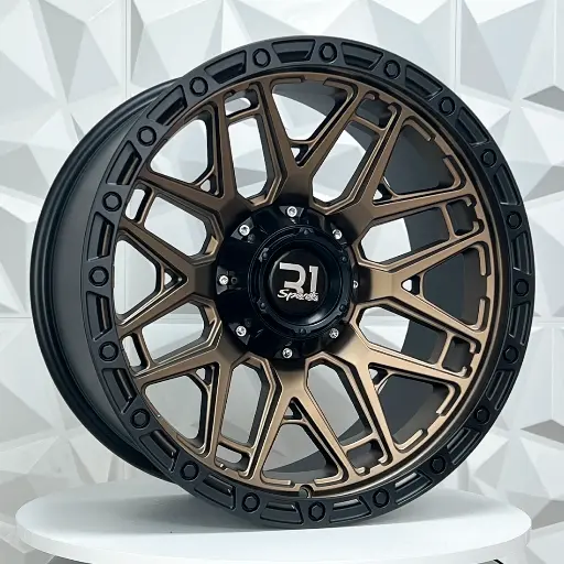 208584 RIN 20X10 5-114.3/139.7 R1 SPORT 8915 MATTE BLACK+BRONCE FACE+RIVETS ET-12 CB67.1 5-139.7