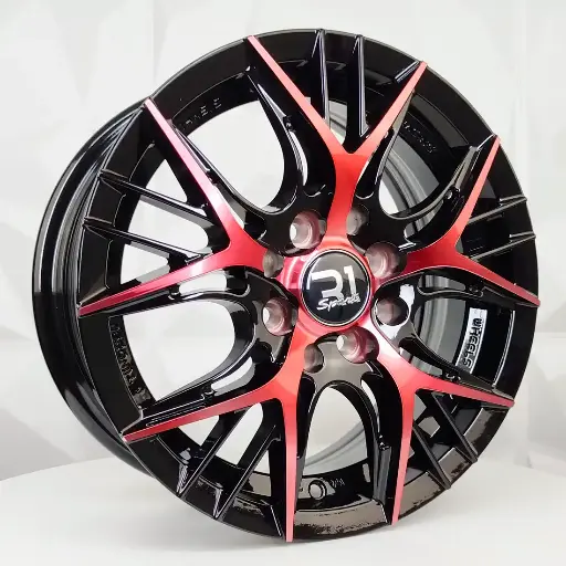 148591 RIN 14X5.5 4-100/114.3 R1 SPORT RGW02 MACHINE BLACK+FACE RED ET38 CB73.1 4-114.3