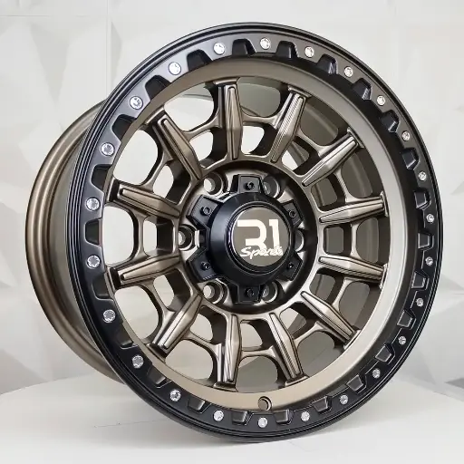 158631 RIN 15X8 6-139.7 R1 SPORT RGW50548 MATT BRONZE
 + BLACK LIP+CHROME RIVETS ET0 CB110 6-139.7